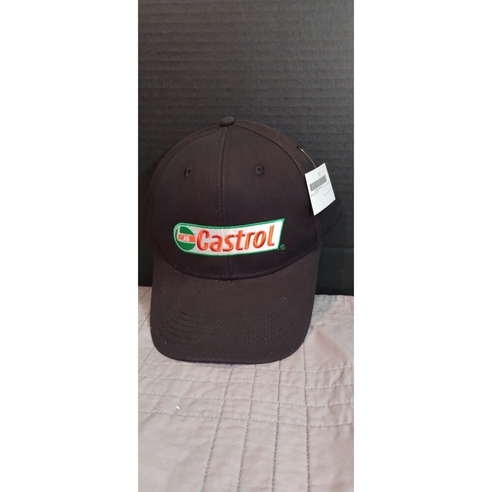 Castrol Logo Black/Green/Red/White Baseball Cap Hat Gas & Oil Advertising